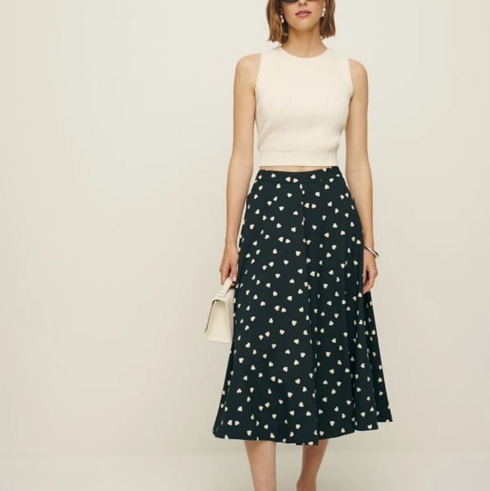 Reformation Maia Skirt In Luv It Size 2 Nwt
